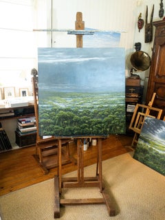 Equinox Morning by Gérard Priault - Tropical rainforest painting, nature, trees