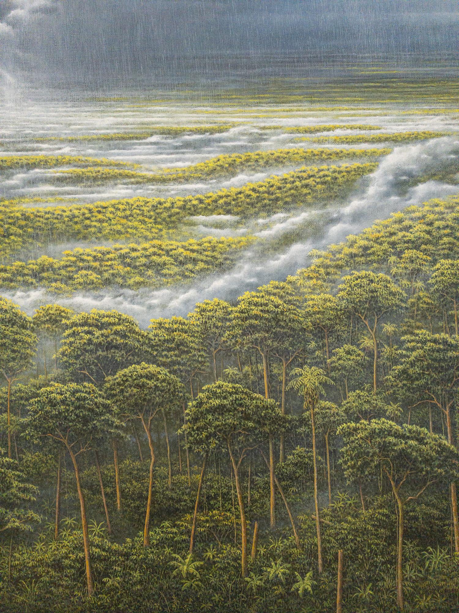 Fragrances et bruillements de G. Priault - Pintura selva tropical, paisaje en venta 7