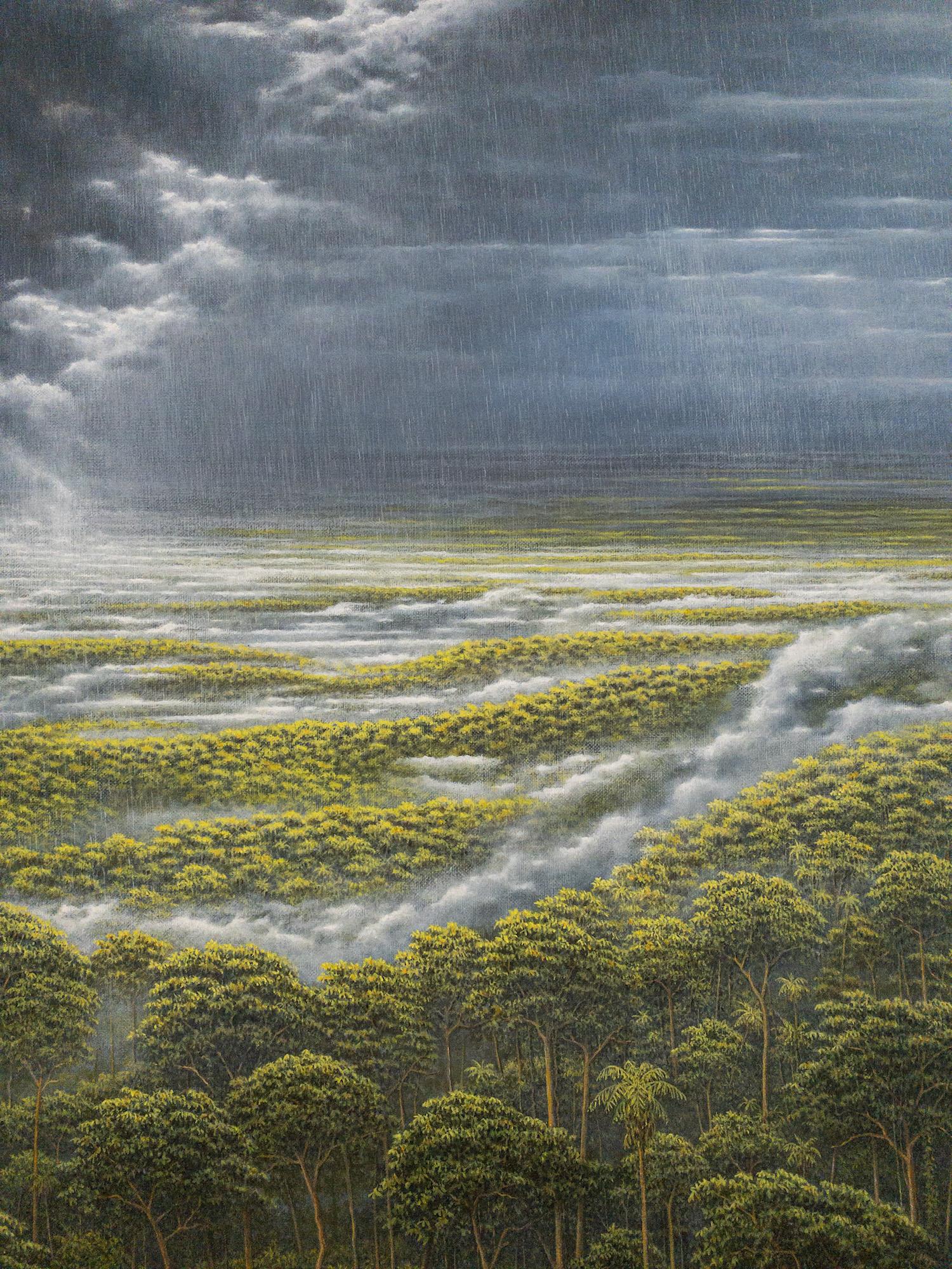 Fragrances et bruillements de G. Priault - Pintura selva tropical, paisaje en venta 8