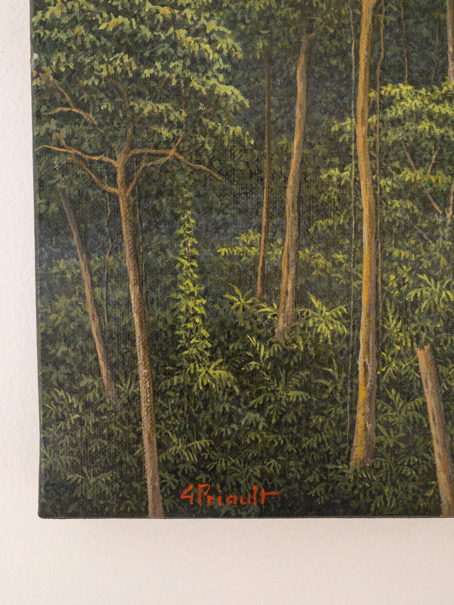 Fragrances et bruillements de G. Priault - Pintura selva tropical, paisaje en venta 11