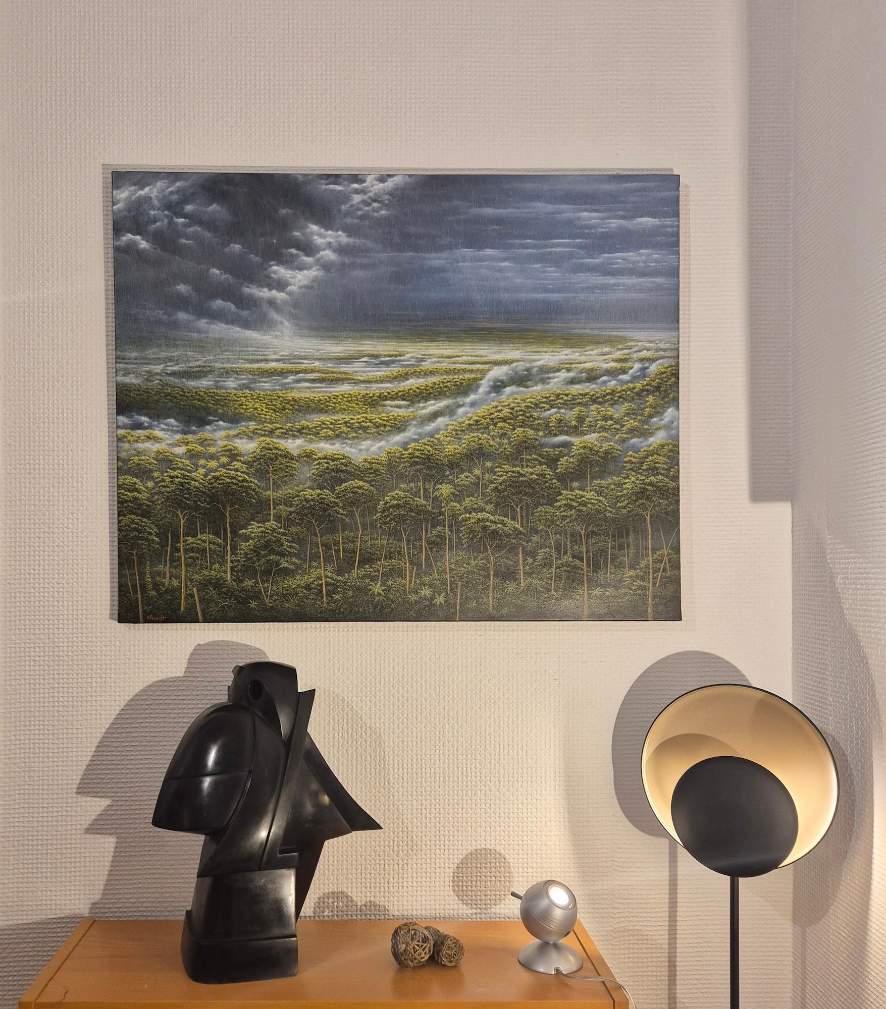 Fragrances et bruillements de G. Priault - Pintura selva tropical, paisaje en venta 3