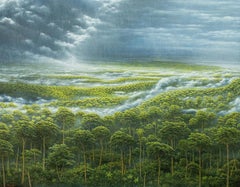 Fragrances et bruillements by G. Priault - Tropical forest painting, landscape