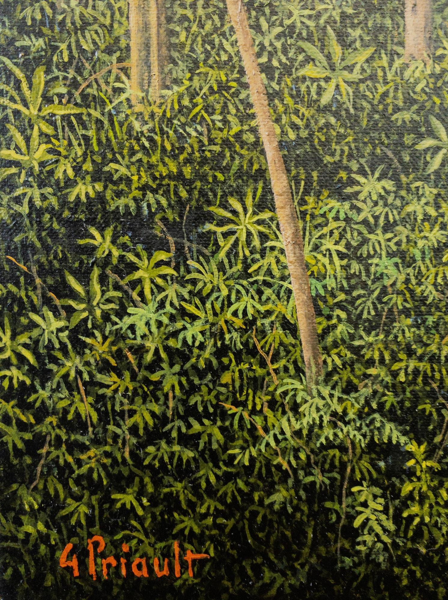 Meeting of Here and Elsewhere von G Priault – Tropische Wäldermalerei, Landschaft im Angebot 1