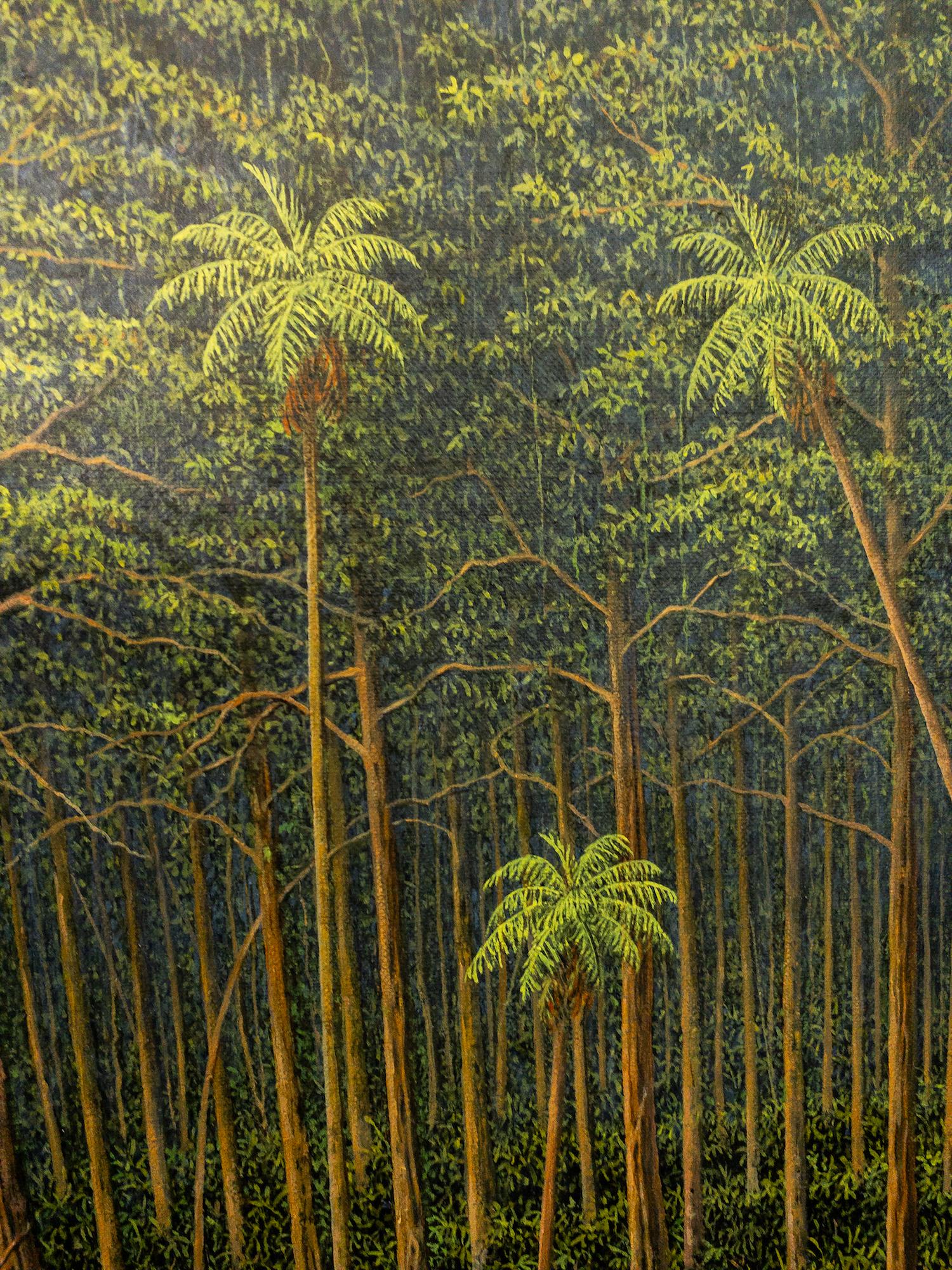 Meeting of Here and Elsewhere von G Priault – Tropische Wäldermalerei, Landschaft im Angebot 2