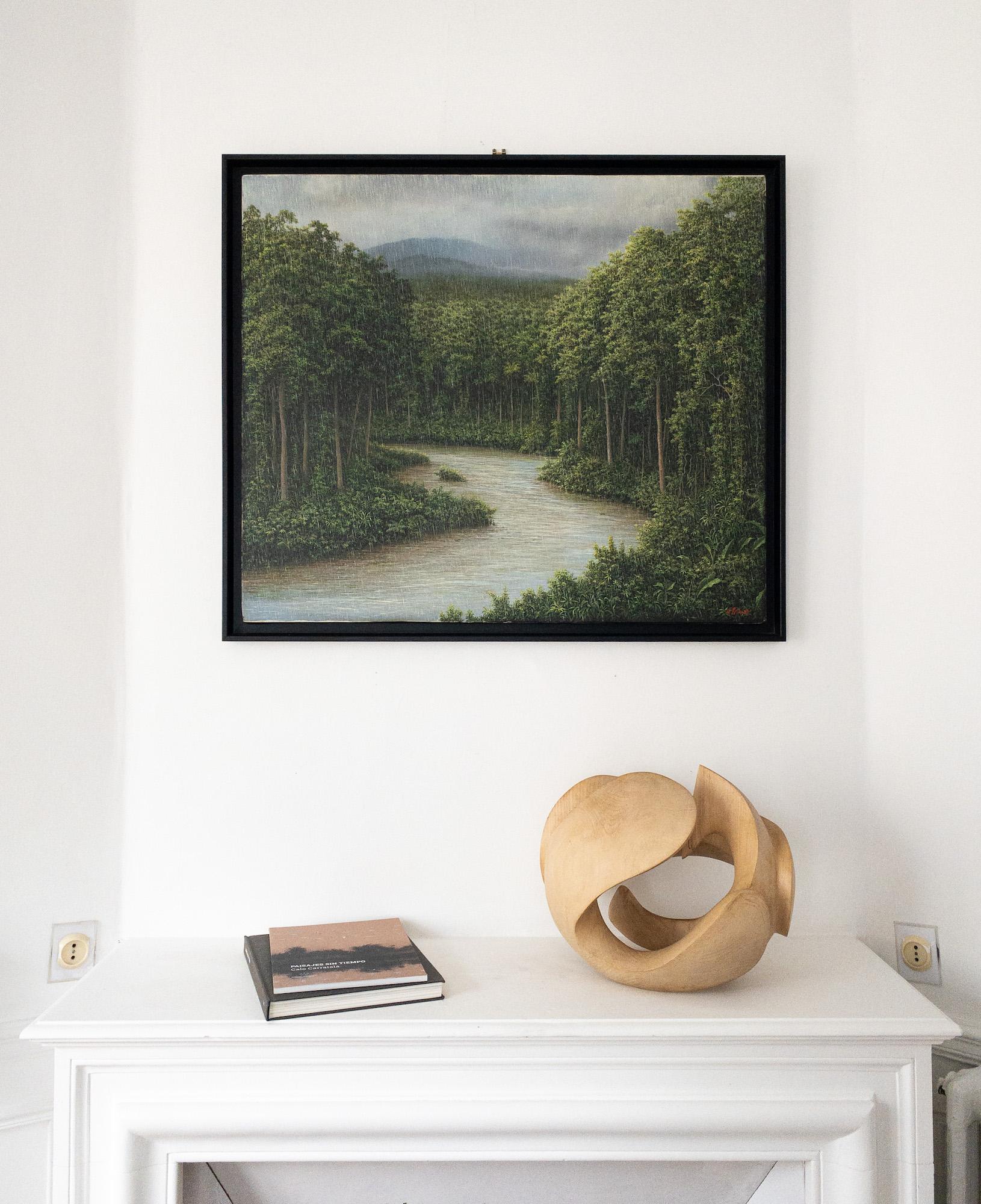 Of Harmony and Turmoil by Gérard Priault - Tropical rainforest painting, nature For Sale 1
