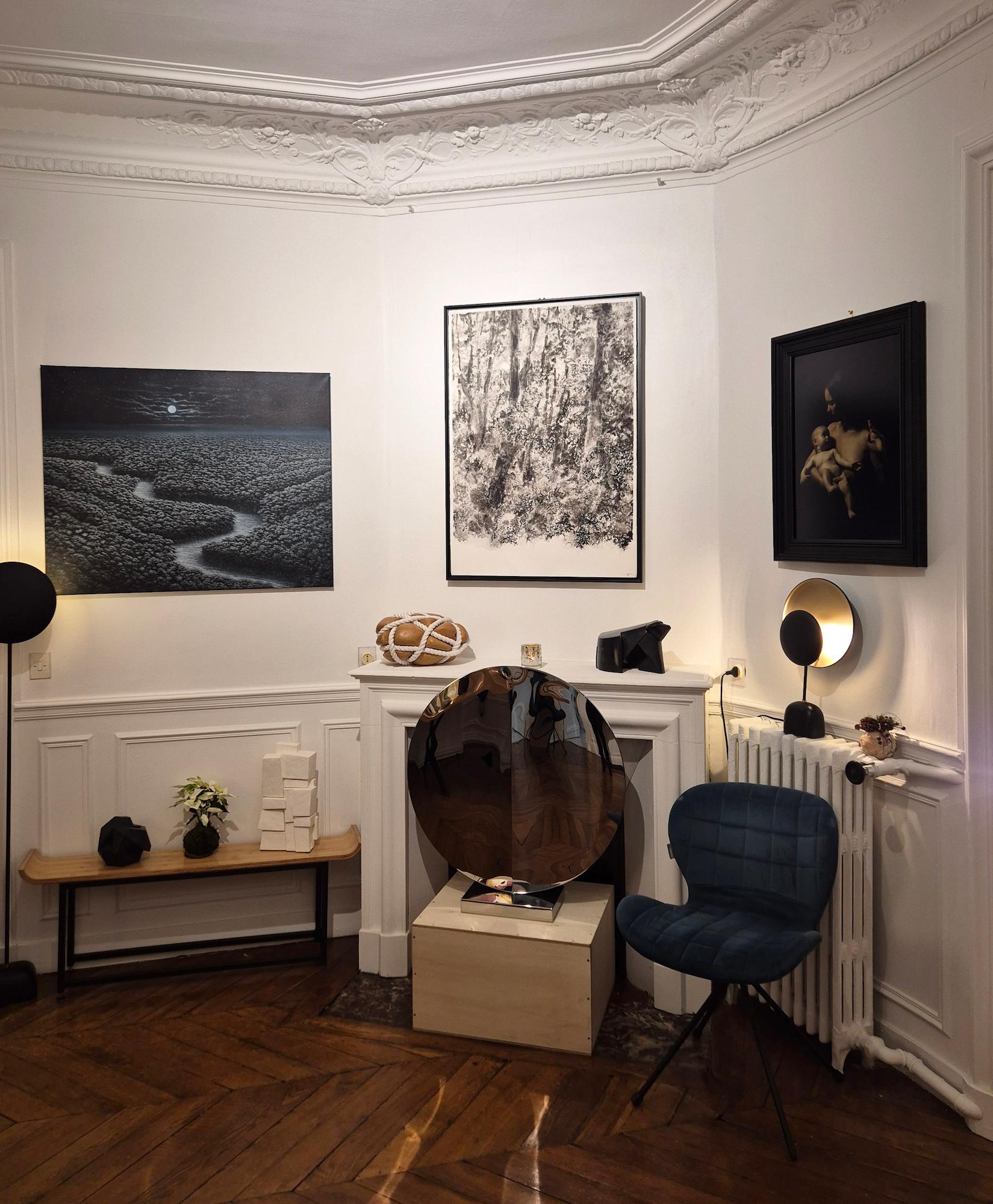 The Celestial River von G�érard Priault - Tropische Regenwaldmalerei, Landschaft im Angebot 3