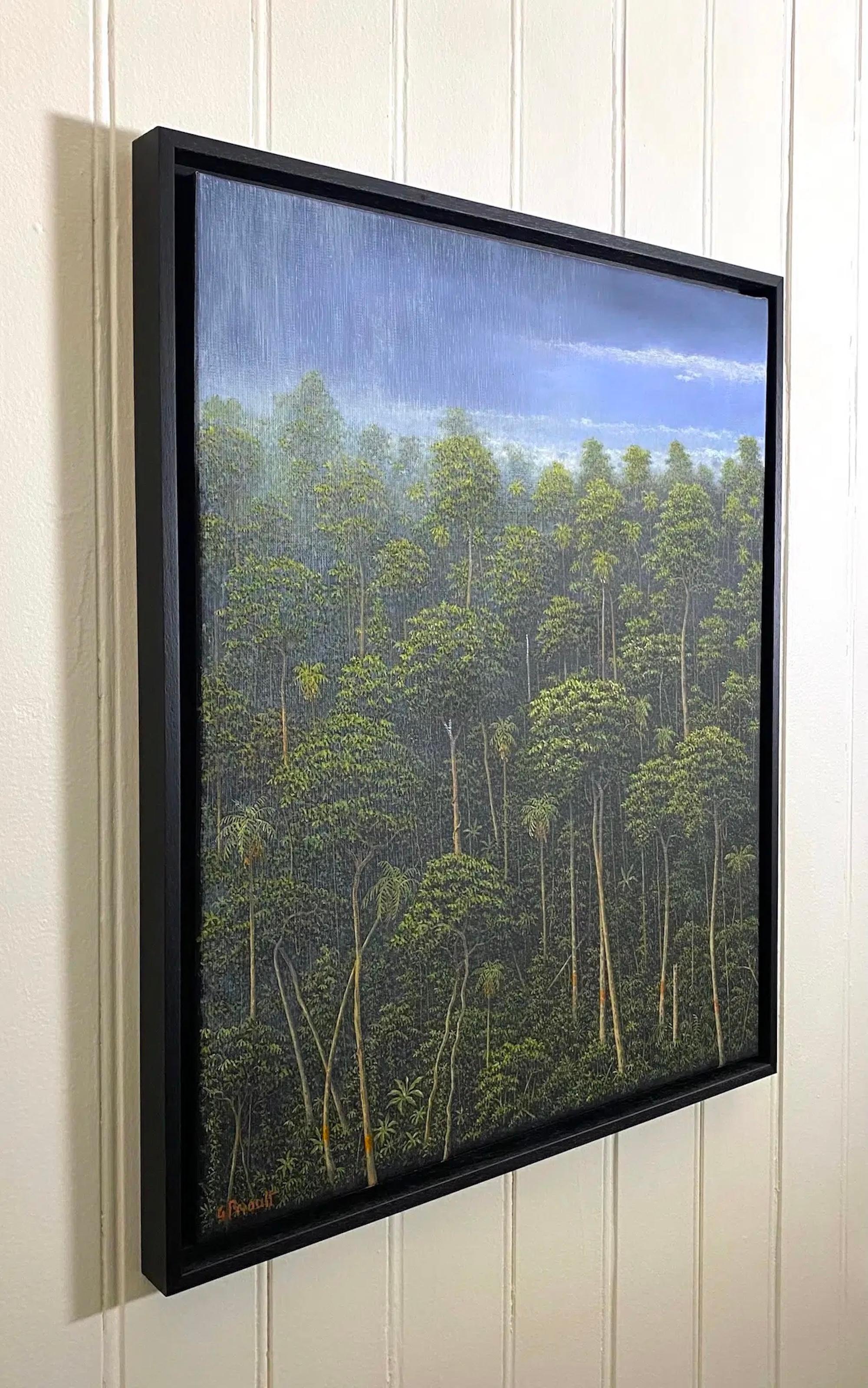 Das hochgewachsene Laub von Gérard Priault - Ölgemälde, Natur, Bäume, Landschaft im Angebot 2