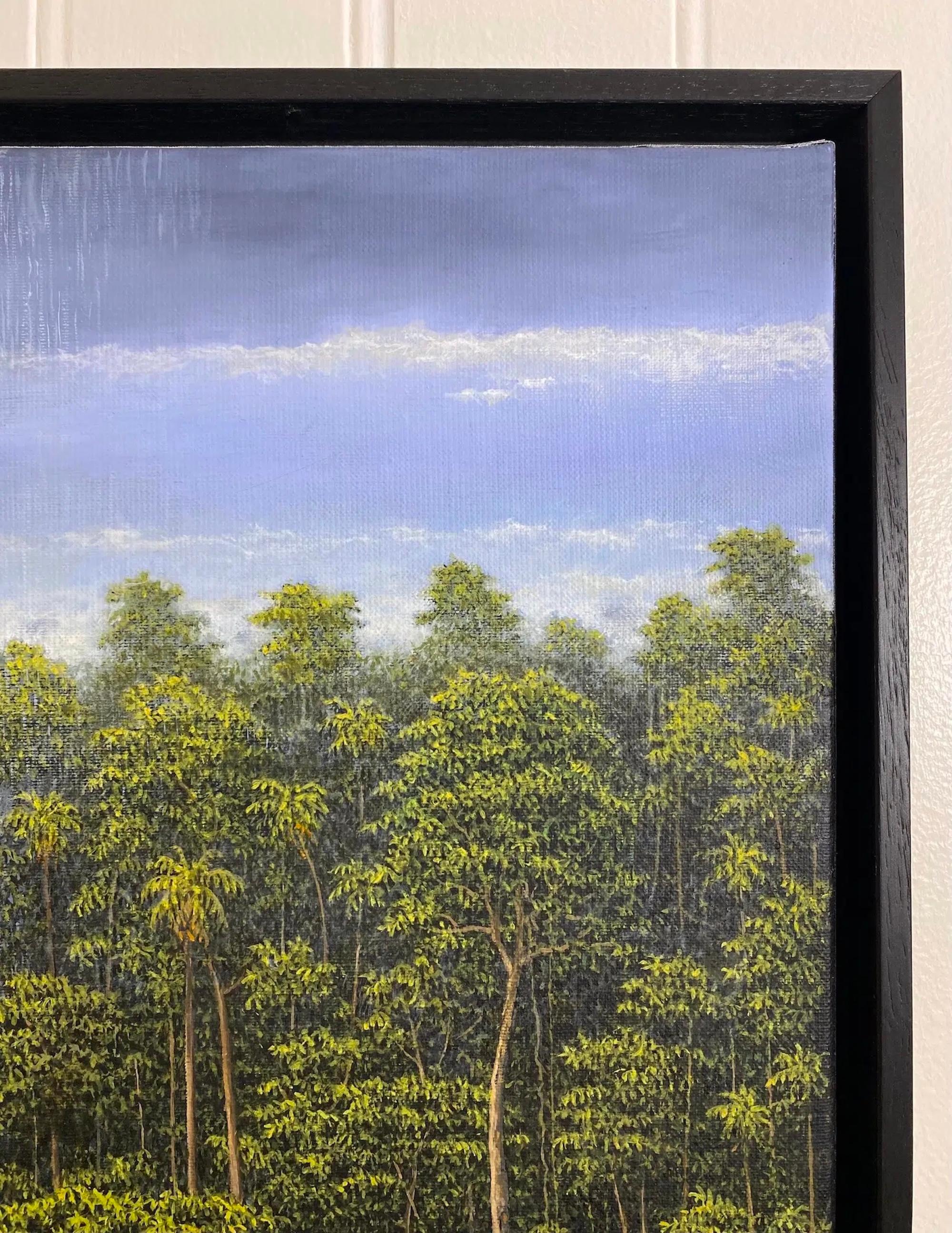 Das hochgewachsene Laub von Gérard Priault - Ölgemälde, Natur, Bäume, Landschaft im Angebot 7