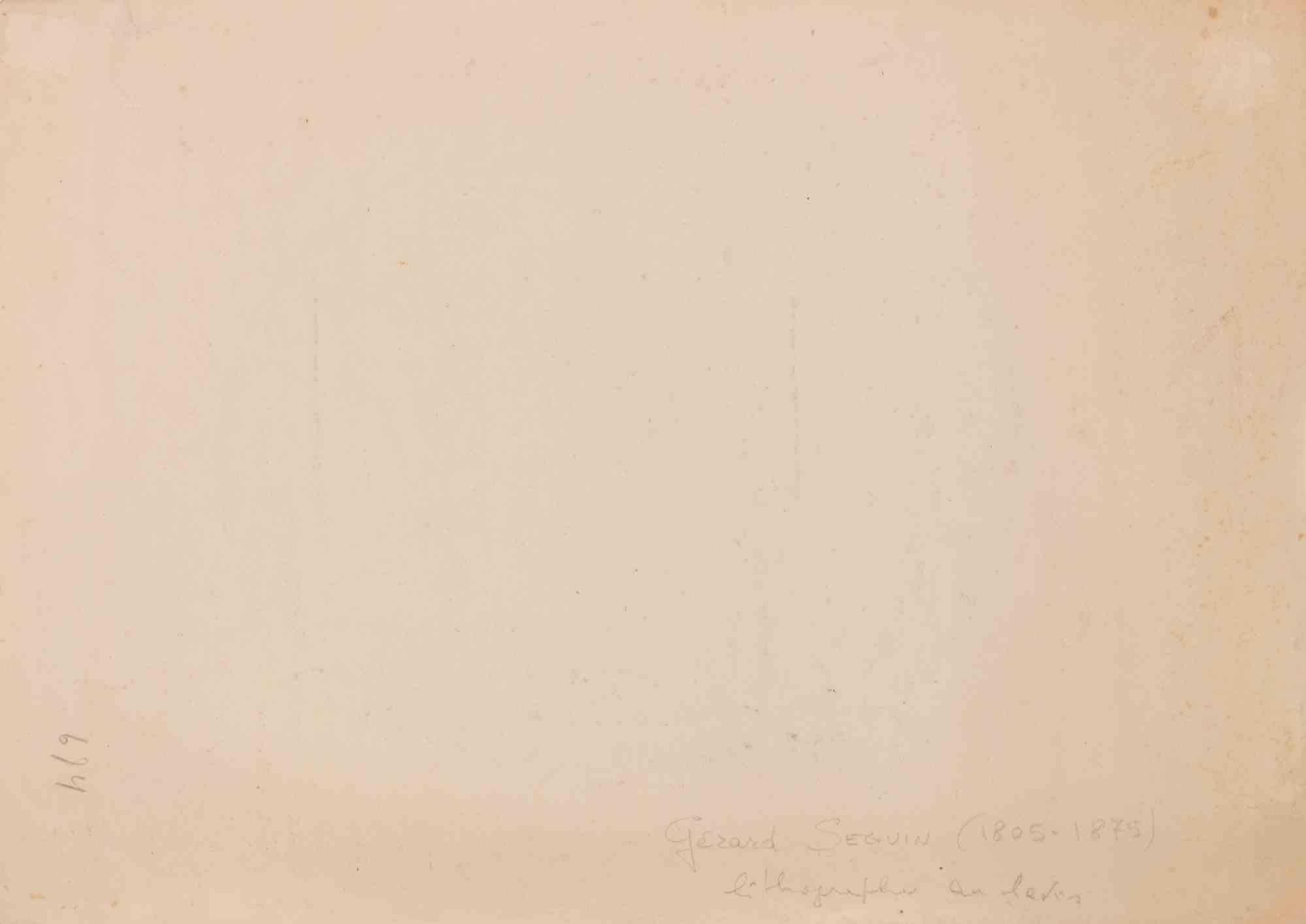 La Timidité - Lithograph by Gérard Séguin - mid-19th Century For Sale 1