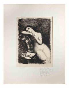 The Smoker - Lithograph by Gérarde Cochet - 1929
