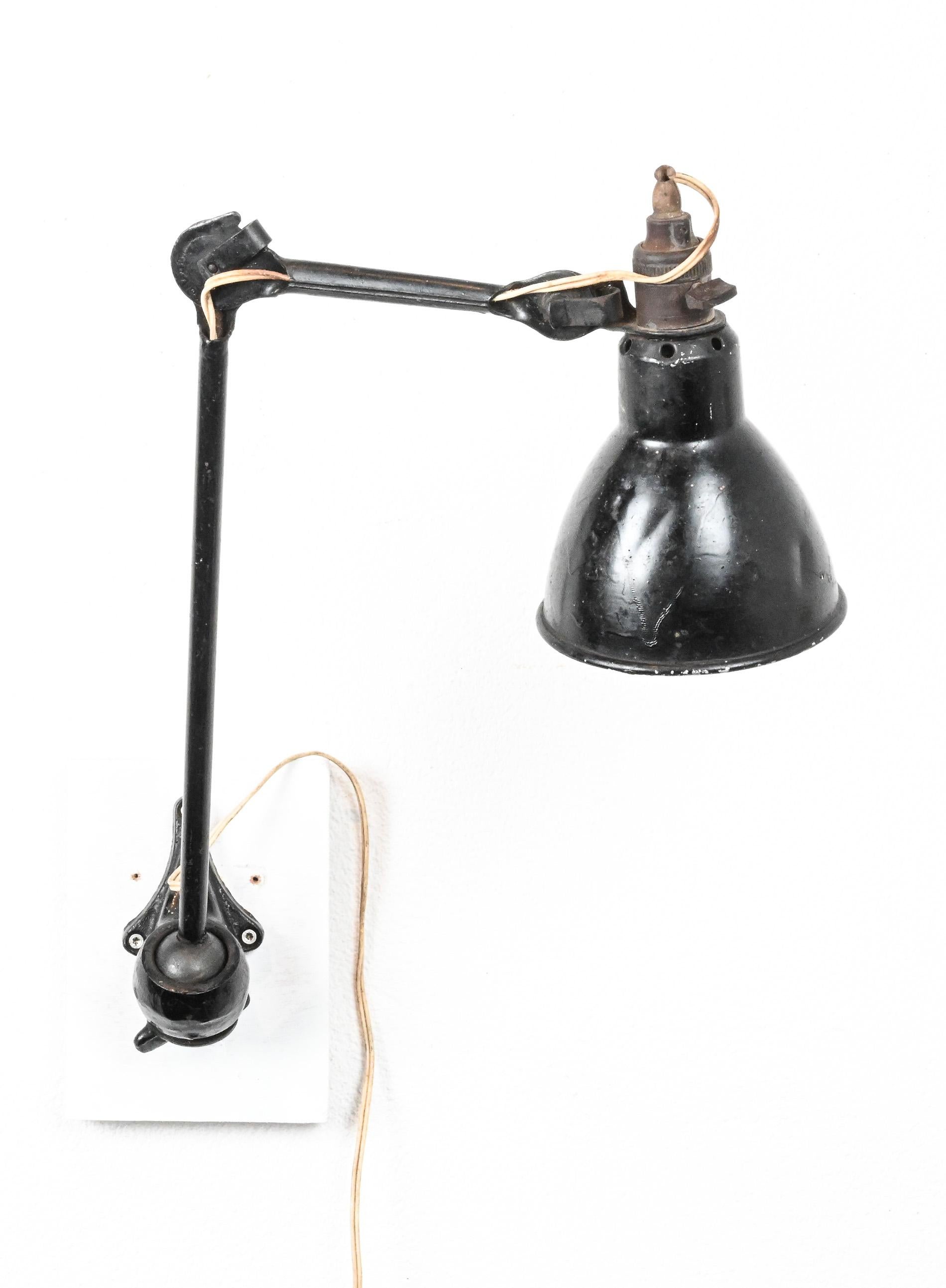 Gras Ravel 222 model adjustable wall lamp For Sale 4