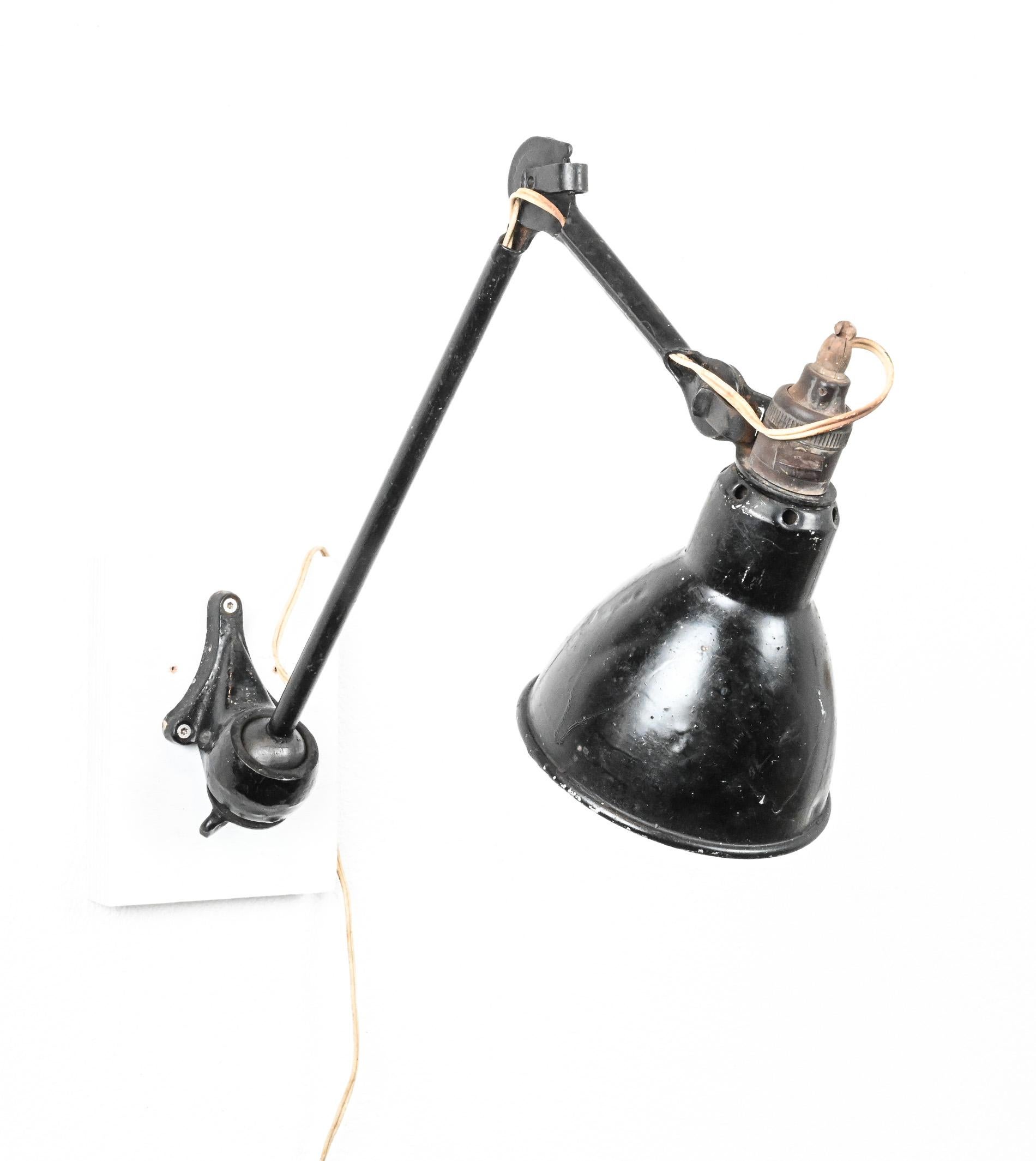 Gras Ravel 222 model adjustable wall lamp For Sale 5