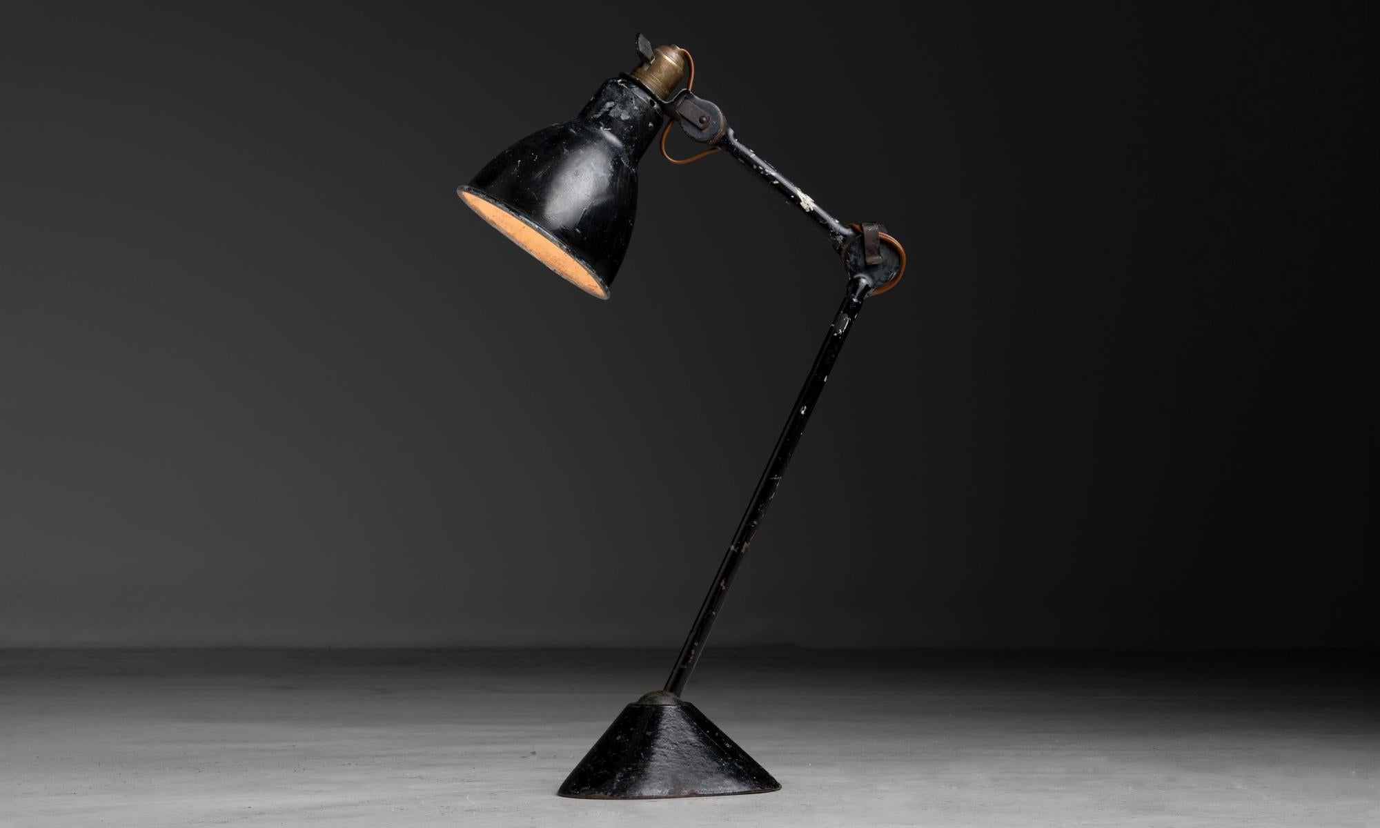Iron Gras Table Lamp, France circa 1930