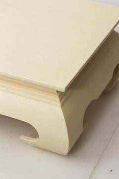 Grass Cloth Coffee Table in the Manner of Springer