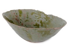 Grass Green Handmade Ceramic Big Flare Bowl, Nathalie Sonnet