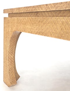 Grasscloth 42" Square Mid Century Modern Coffee Table MINT