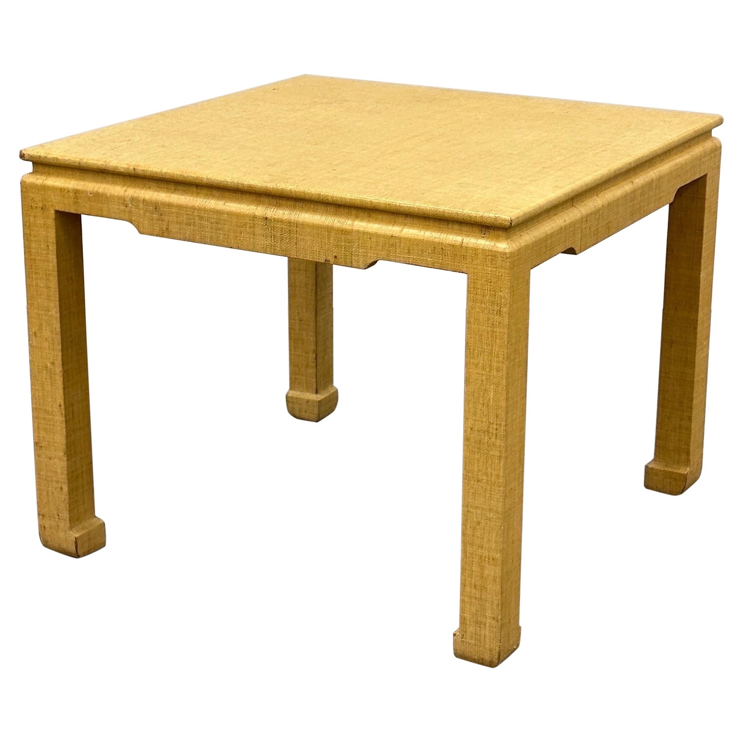 Grasscloth Parsons Style Dining Table