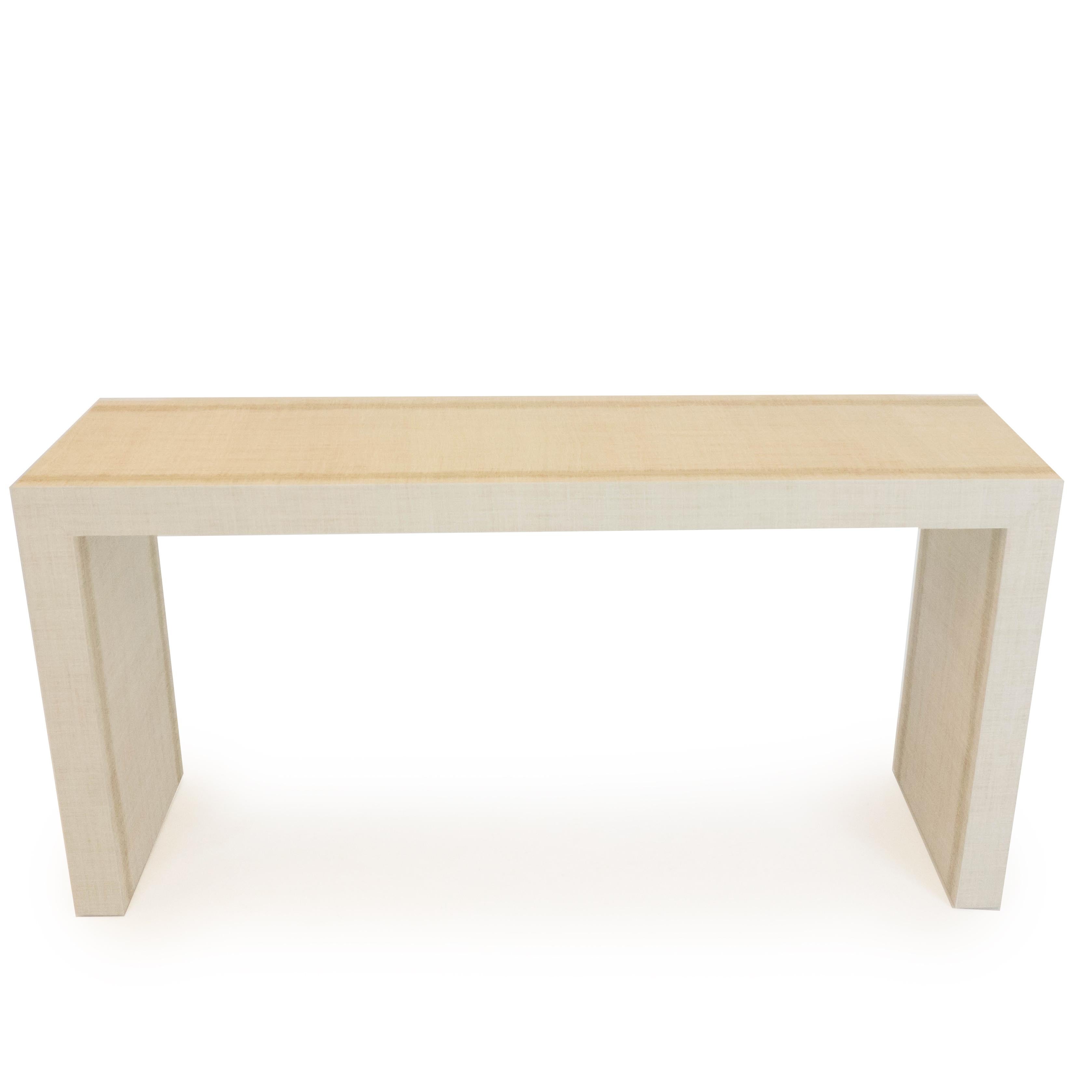grasscloth table