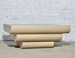 Grasscloth Tiered Coffee Table Style of Karl SPRINGER, 1970