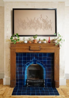 Grasses: A Piece of 3D Sculptural Putty Leather Wall Art