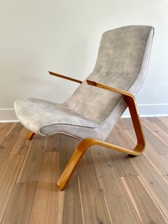 Grasshopper Chair and Ottoman by Eero Saarinen for Knoll, Circa 1948
