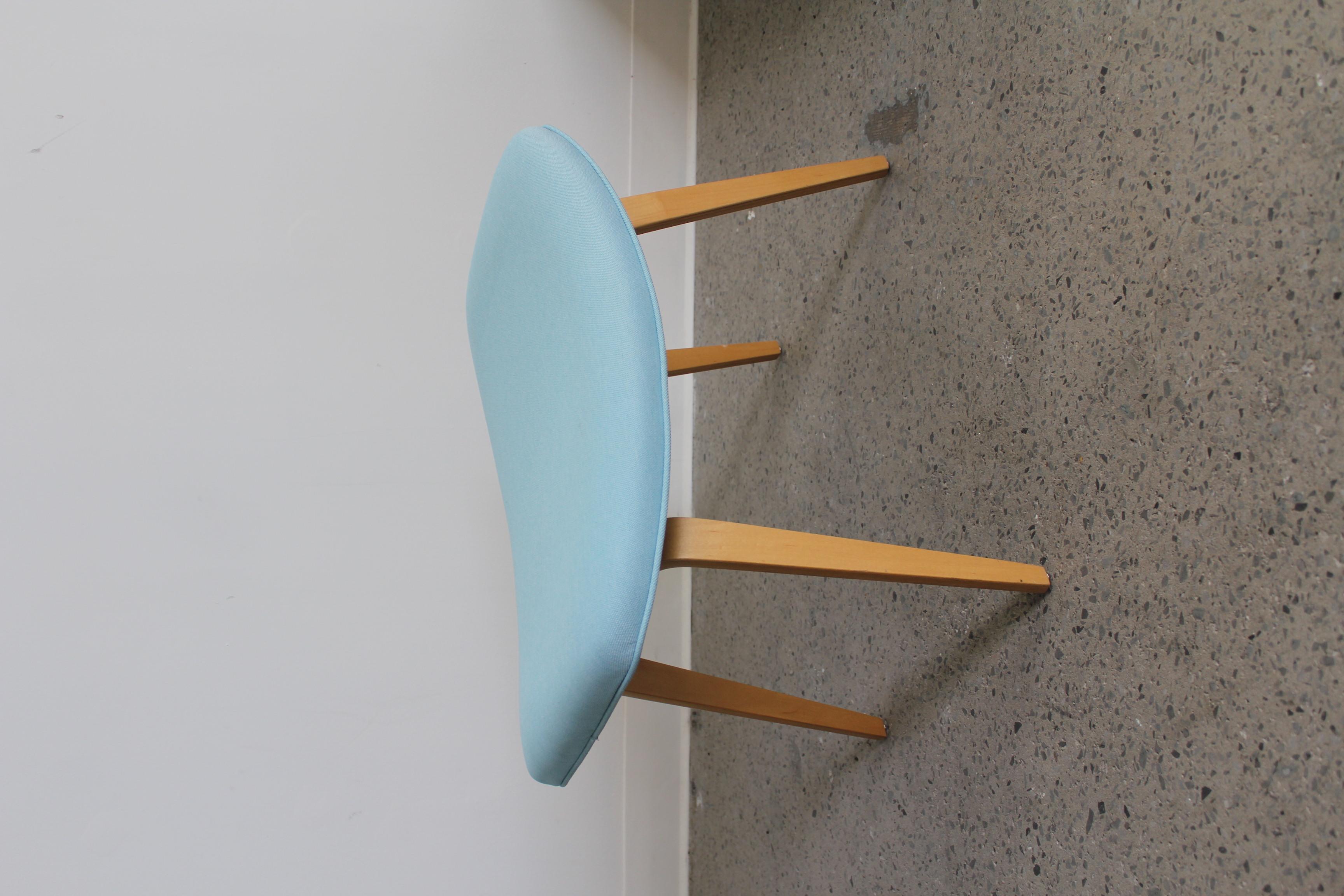 Cotton Grasshopper Chair and Ottoman by Eero Saarinen for Modernica For Sale