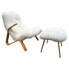 Vintage Grasshopper Chair + Ottoman by Eero Saarinen