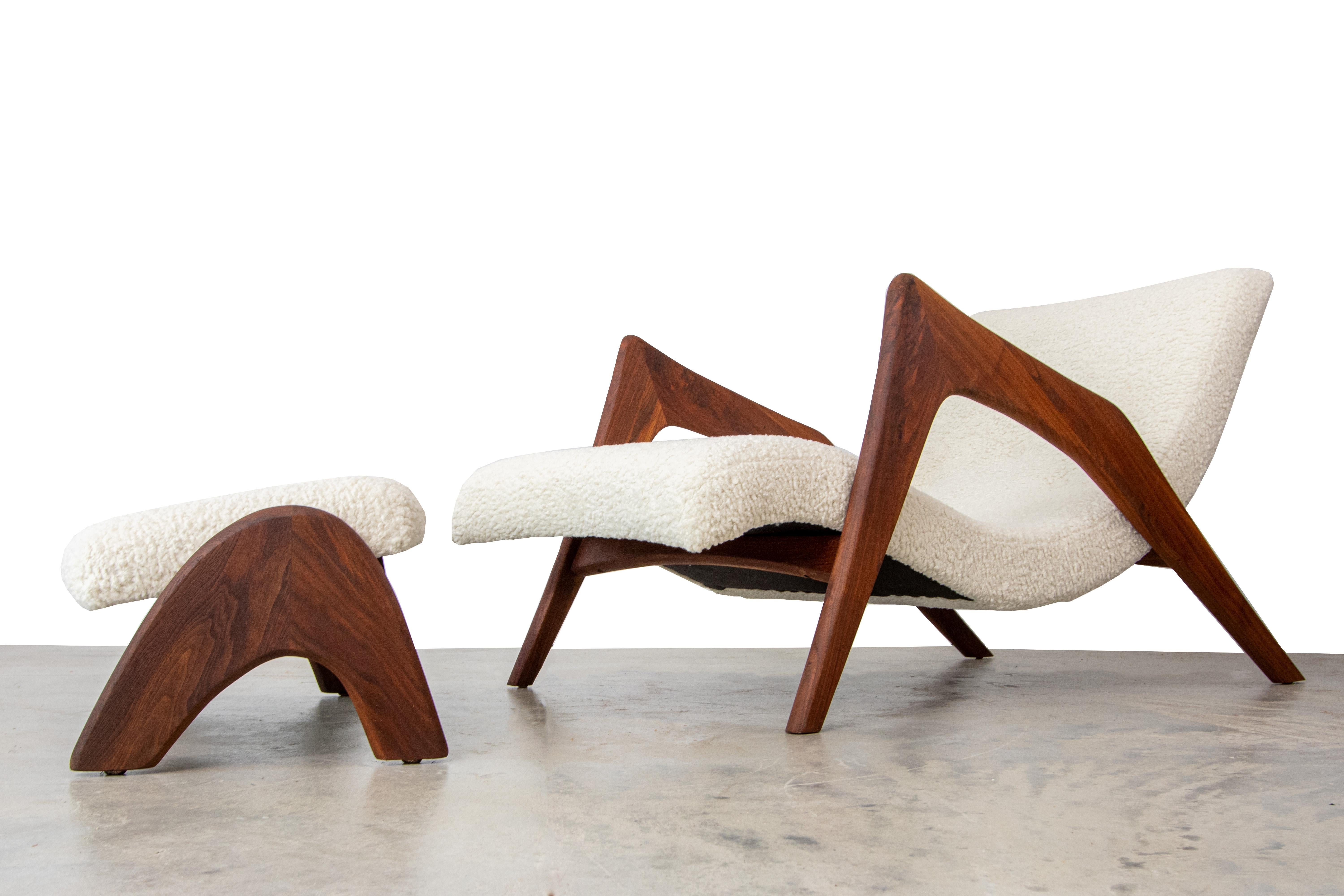 Mid-Century Modern Grasshopper Crescent Lounge Chair by Adrian Pearsall for Craft Associates