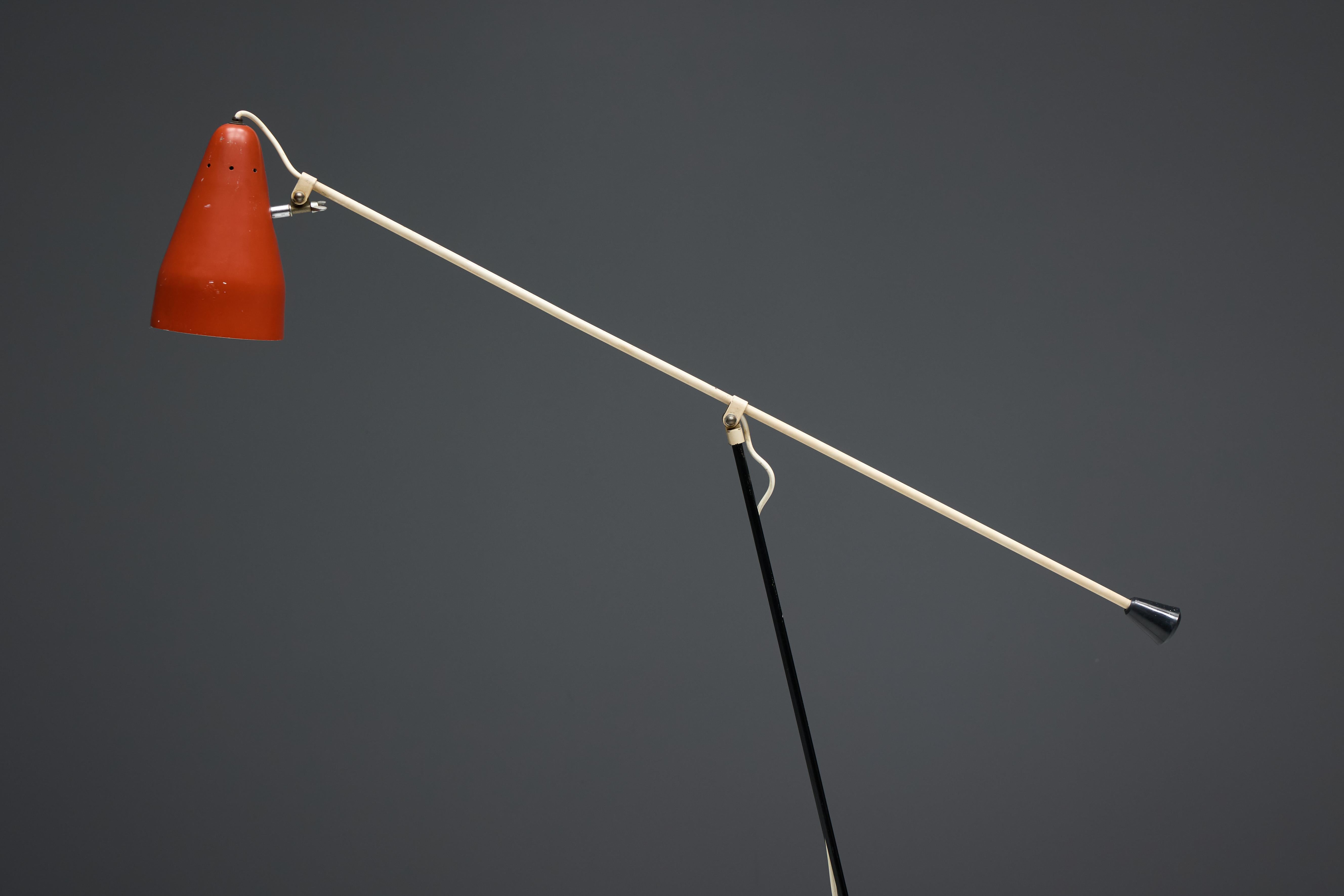 Grasshopper Floor Lamp ‘6320’ by Wim Rietveld for Gispen, Netherlands, 1950s For Sale 12