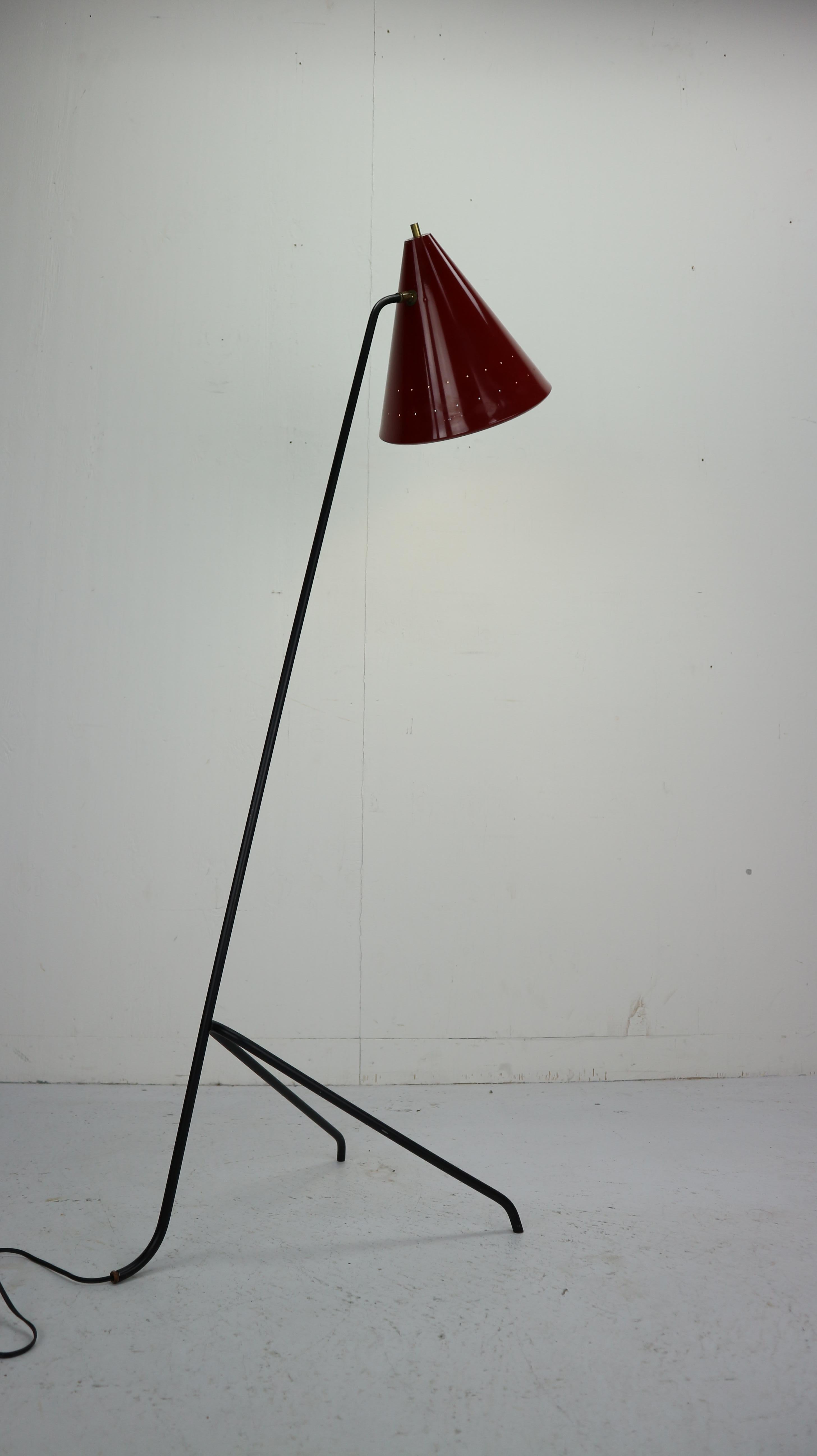 Dutch Grasshopper Floor Lamp by W. Hagoort for Hagoort, 1960s