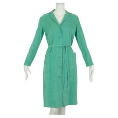 Robe chemise ceinturée en Ultrasuede avec poches plaquées - M, 1970