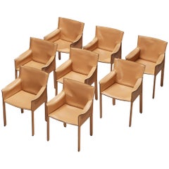 Grassi&Bianchi for Enrico Pellizzoni Set of Eight 'Pasqualina' Dining Chairs