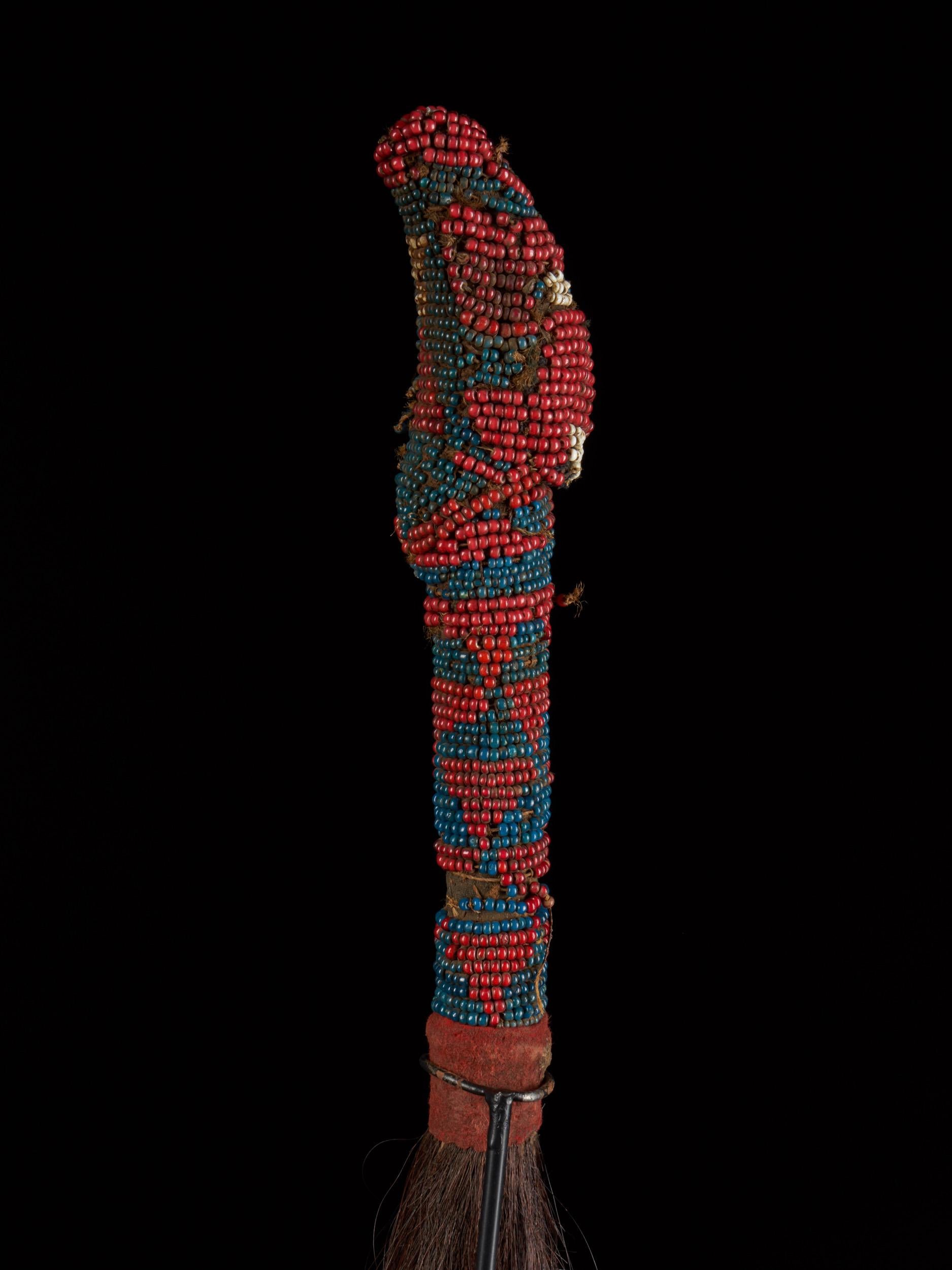 Hand-Crafted Grassland People, Cameroon, Beaded Throwing Flywhisk