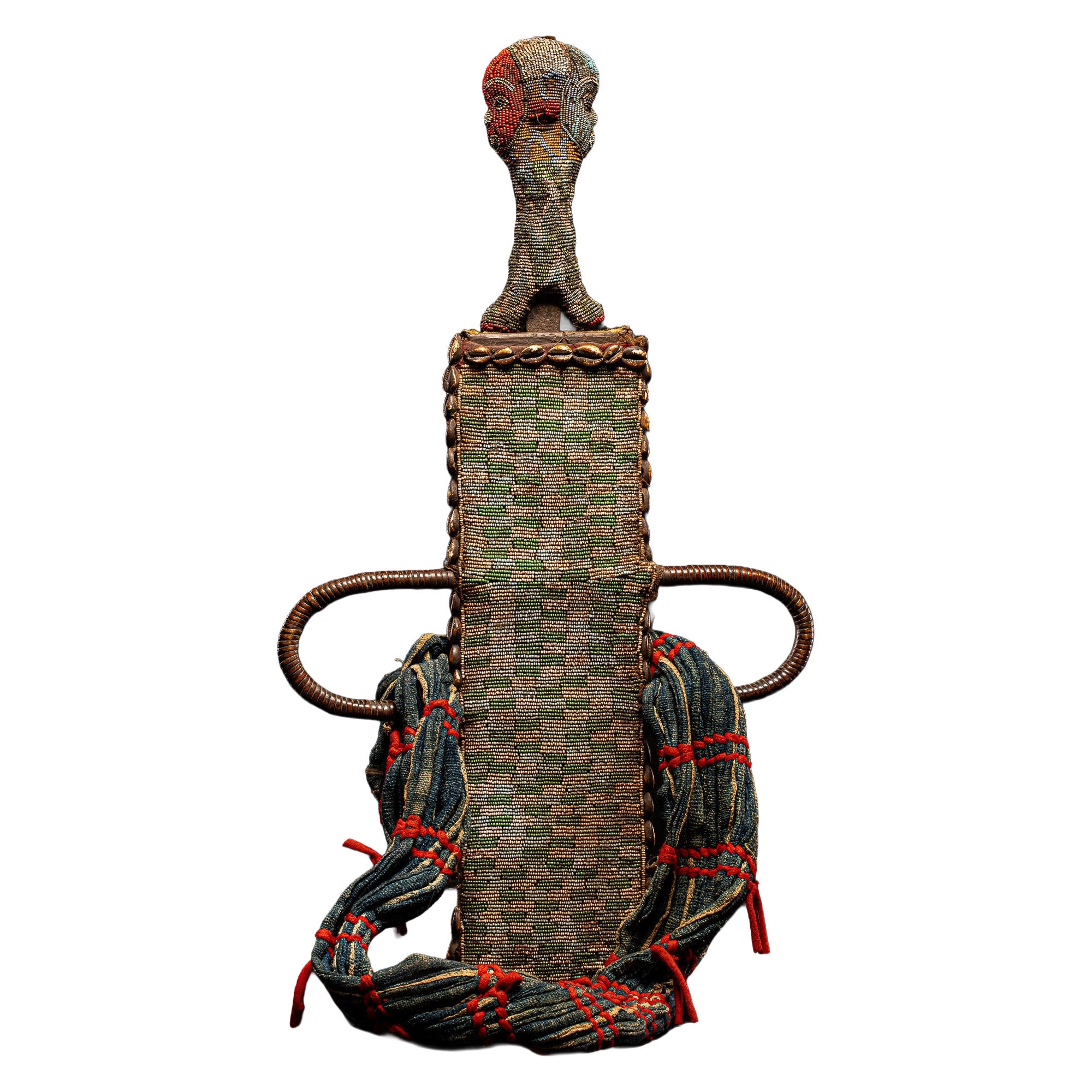 Couteau du chef de Grassland brodé de perles de commerce en vente