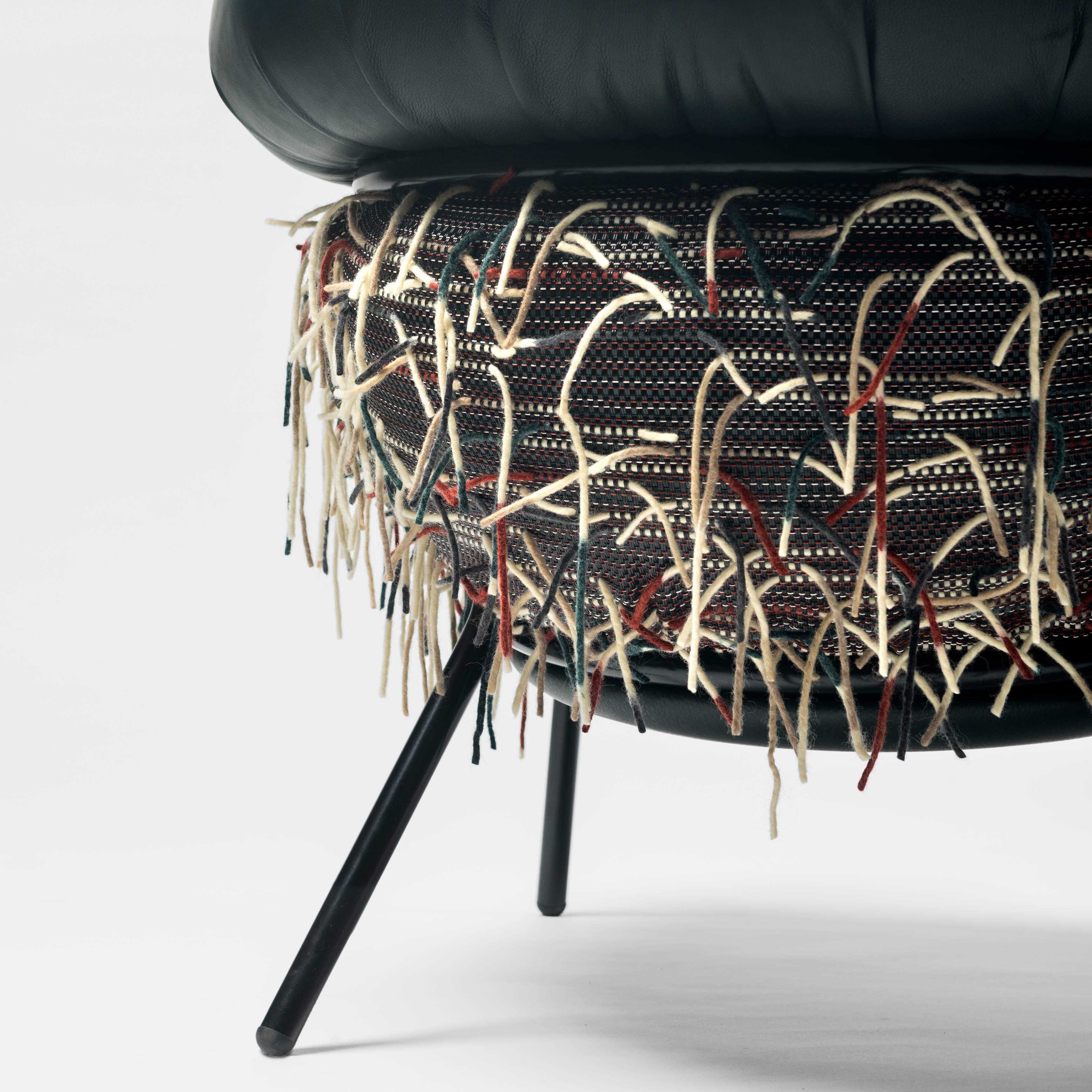 Lacquered Grasso Armchair and Footrest by Stephen Burks for BD Barcelona