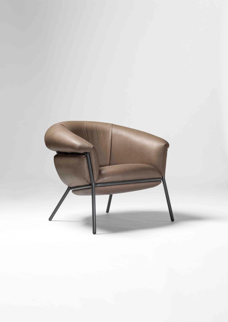 Grasso Armchair and Footstool For Sale at 1stdibs
