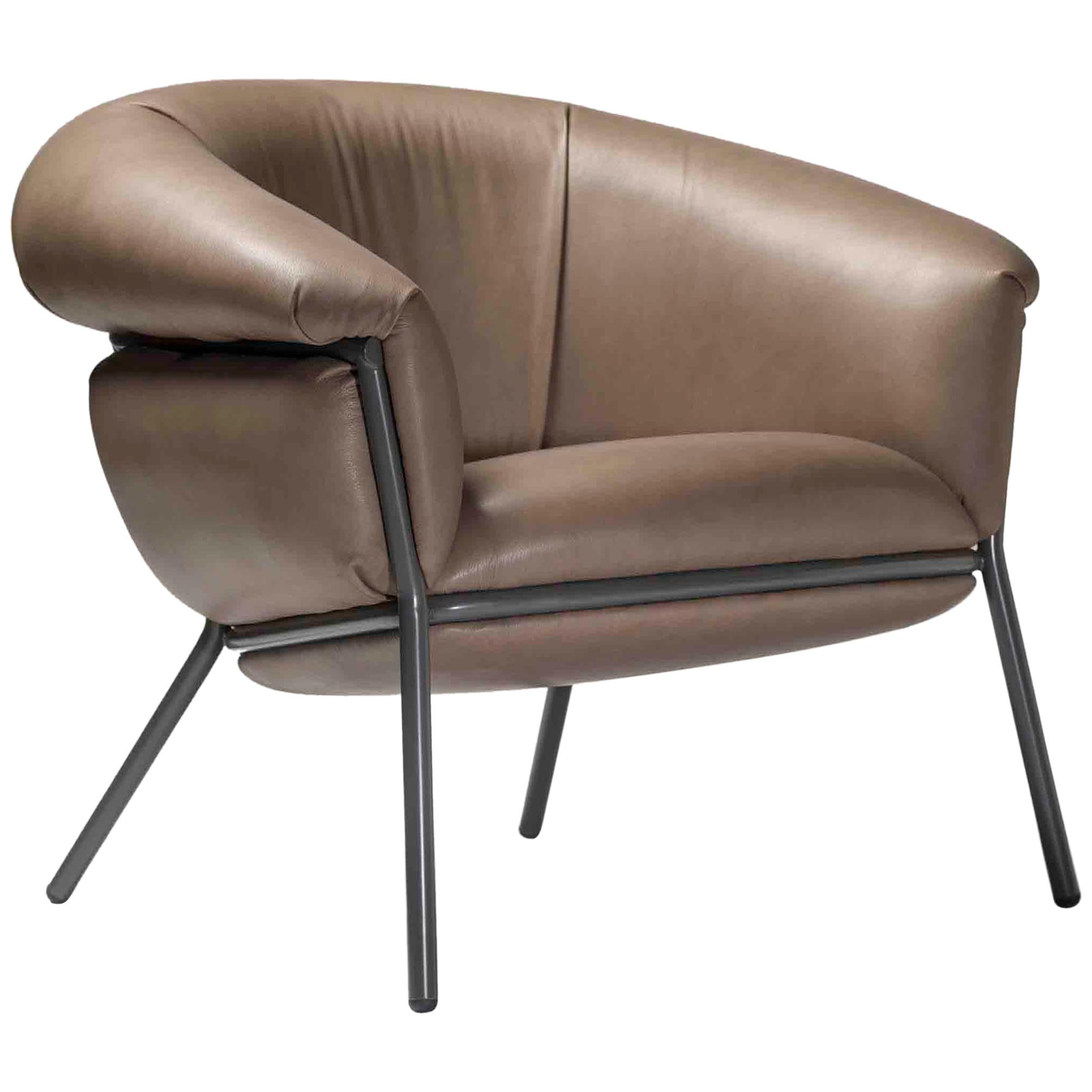 Grasso Armchair by Stephen Burks, Brown