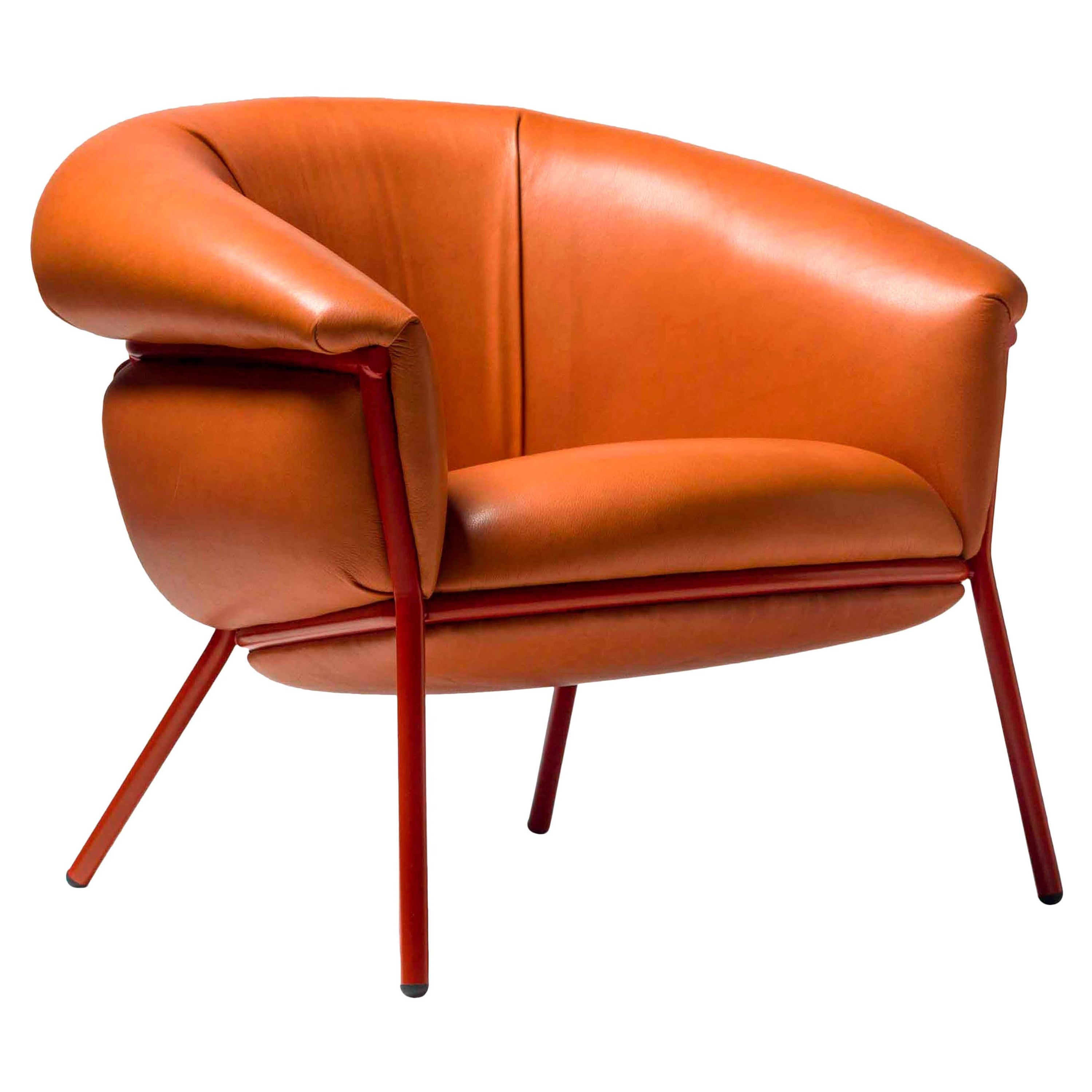 Grasso Armchair by Stephen Burks, Orange for BD For Sale