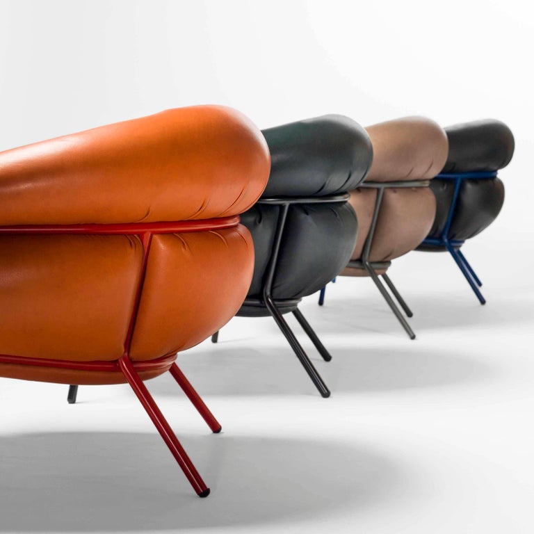 Lacquered Grasso Armchair by Stephen Burks, Orange