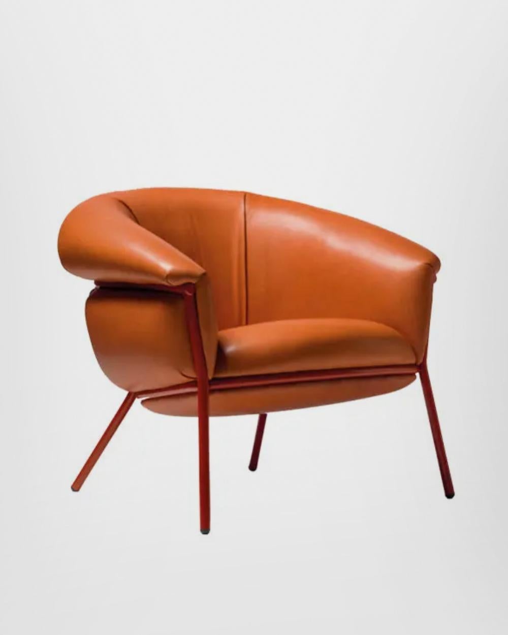 Spanish Grasso Armchair in Black Leather by BD Barcelona For Sale