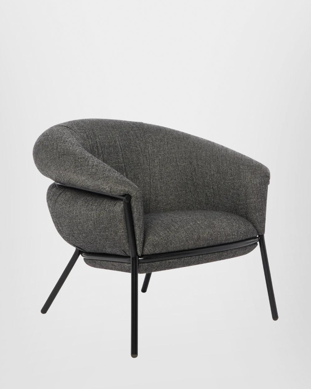 Grasso Armchair in Black Leather by BD Barcelona For Sale 2