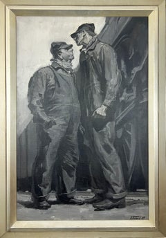Wide-Open Throttle Illustration for Saturday Evening Post.  Grisaille Painting.
