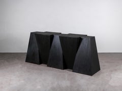 Console contemporanea in compensato nero in edizione limitata di Lucas Morten
