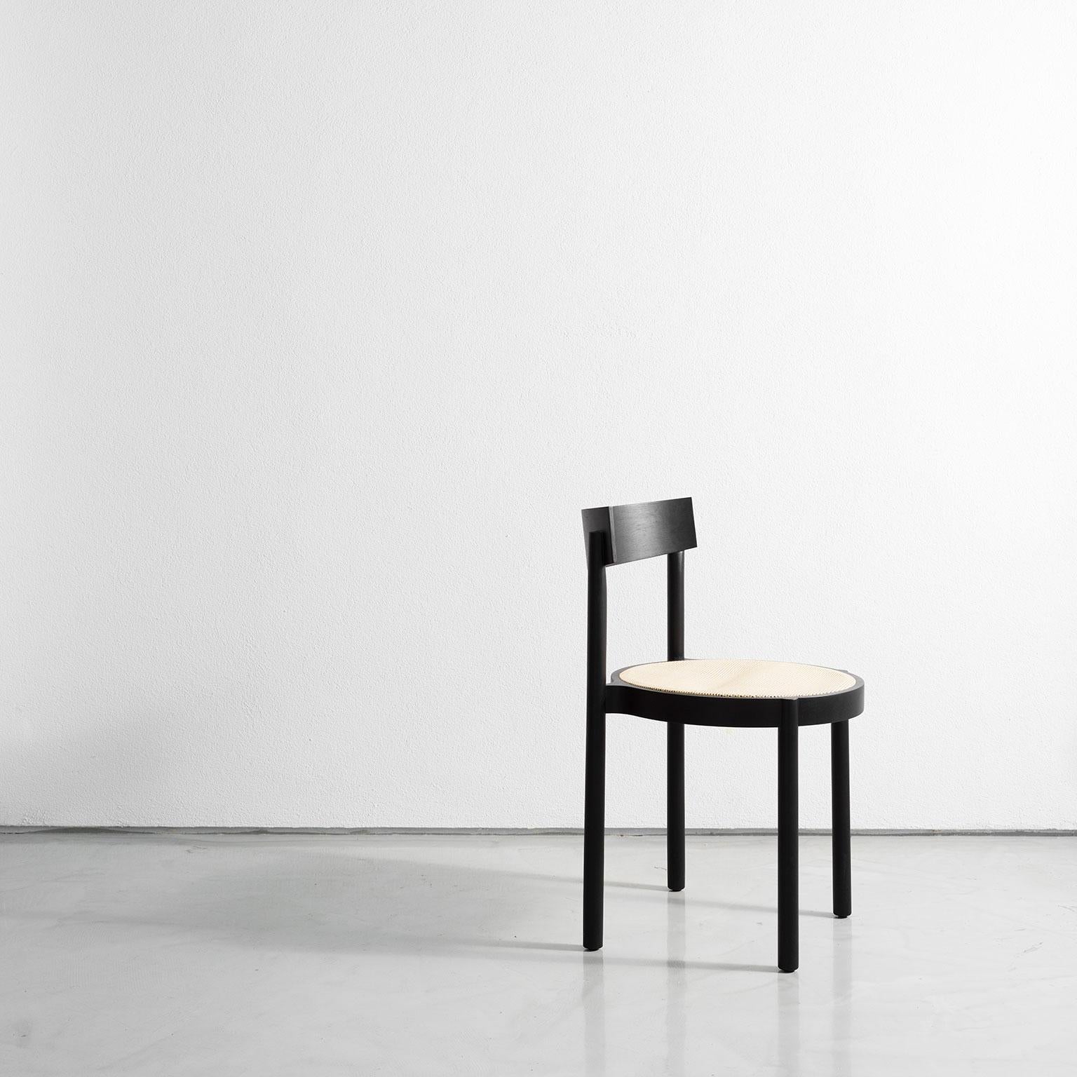 Minimalist Gravatá Chair in Black by Wentz, Brazilian Contemporary Design For Sale