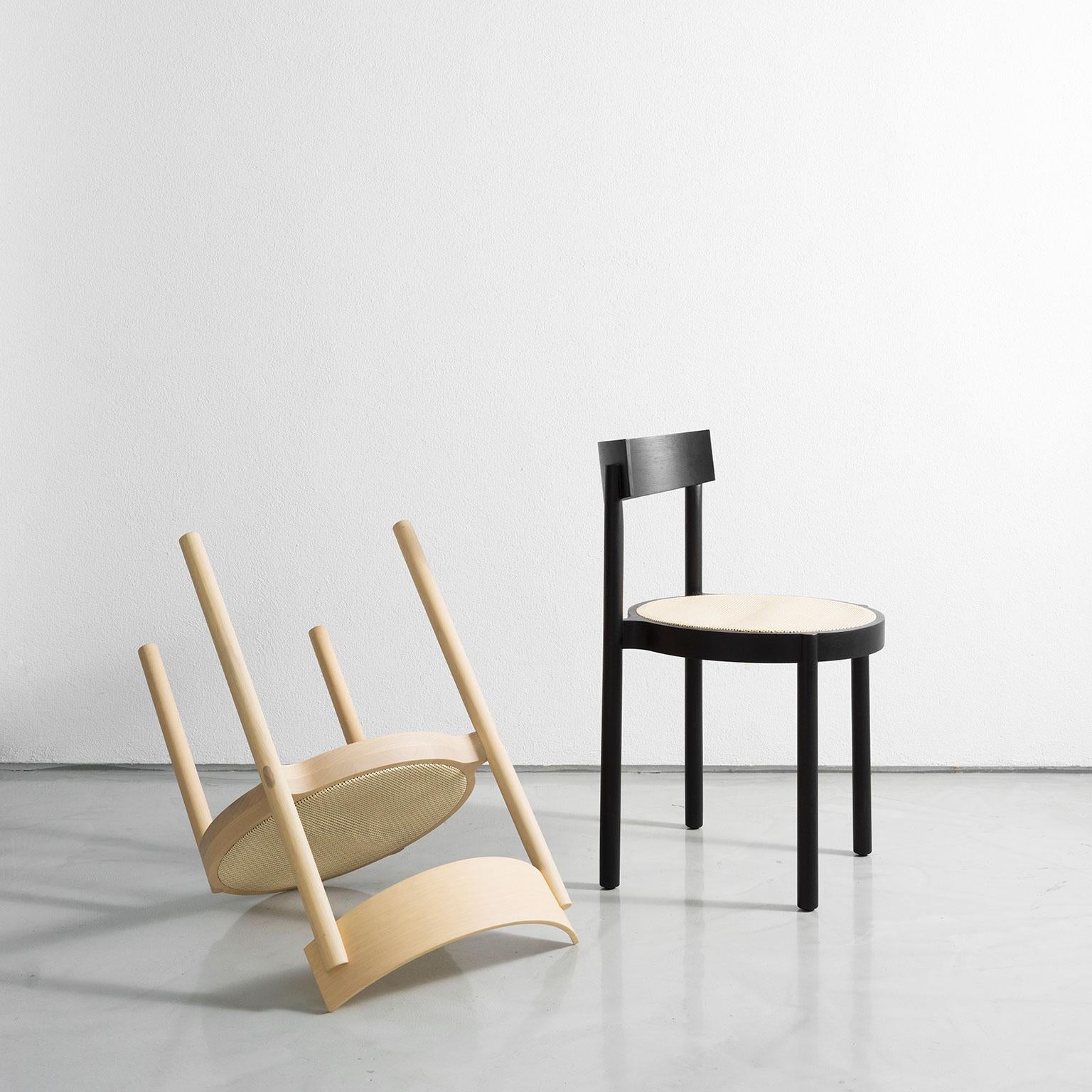 Cane Gravatá Chair in Black by Wentz, Brazilian Contemporary Design For Sale