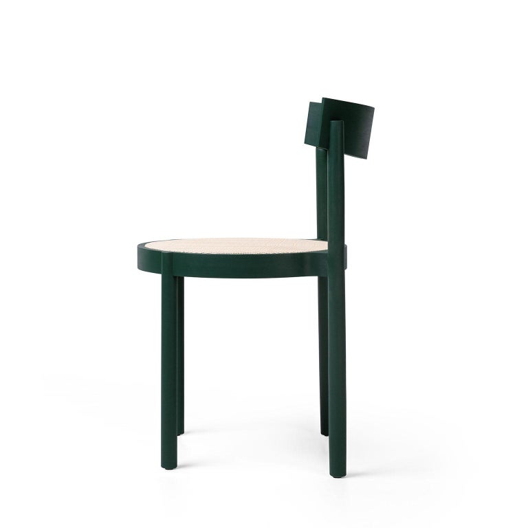 Minimalist Gravatá Chair in Green by Wentz, Brazilian Contemporary Design For Sale