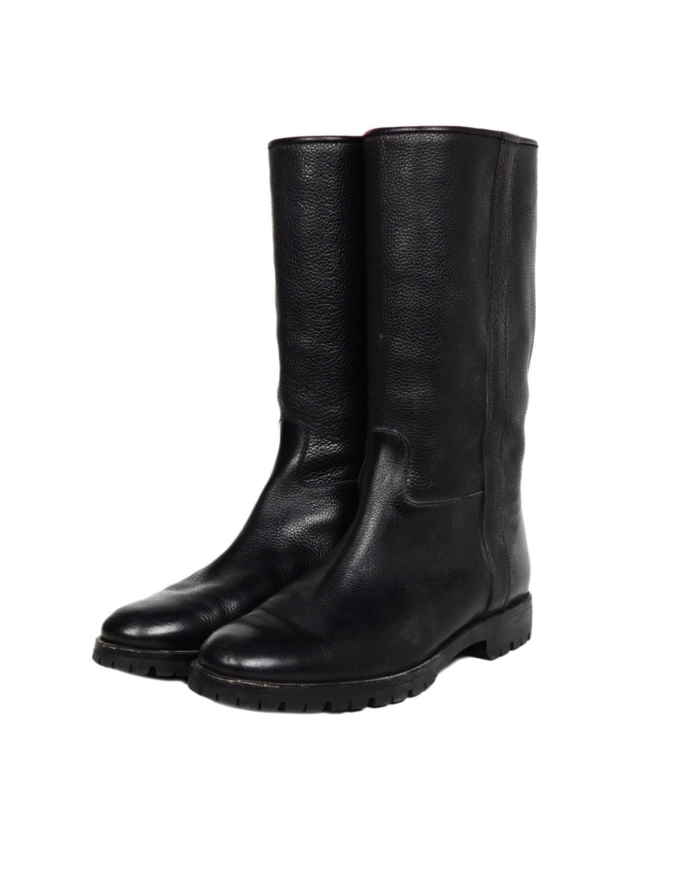 Gravati Black Leather Mid Calf Boots Sz 7.5

Made In: Italy
Color: Black
Materials: Leather
Closure/Opening: Pull on
Overall Condition: Excellent pre-owned condition with excpetion of minor scuffing/scratching in leather.

Measurements: 
Marked