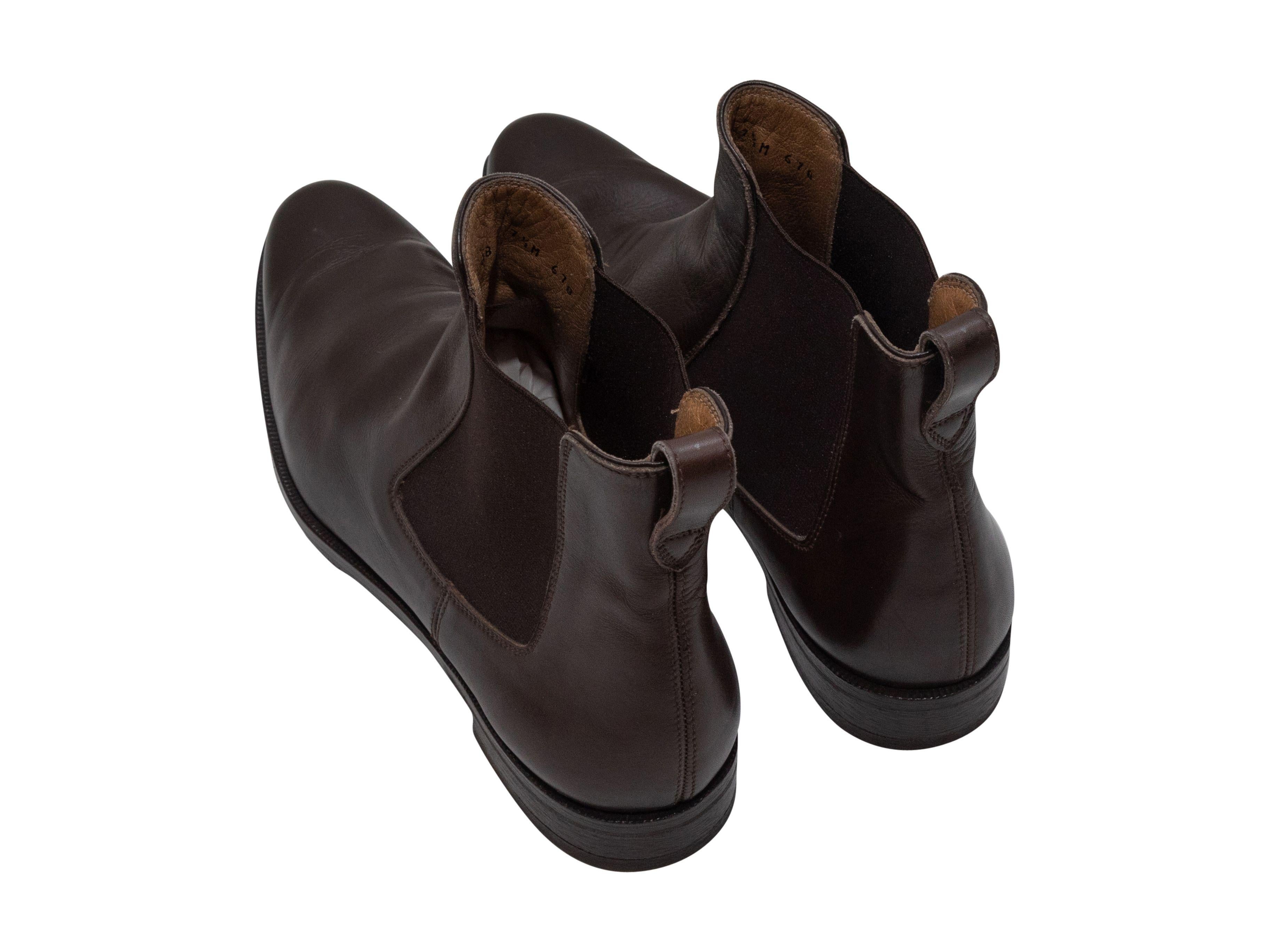 Black Gravati Brown Leather Chelsea Boots