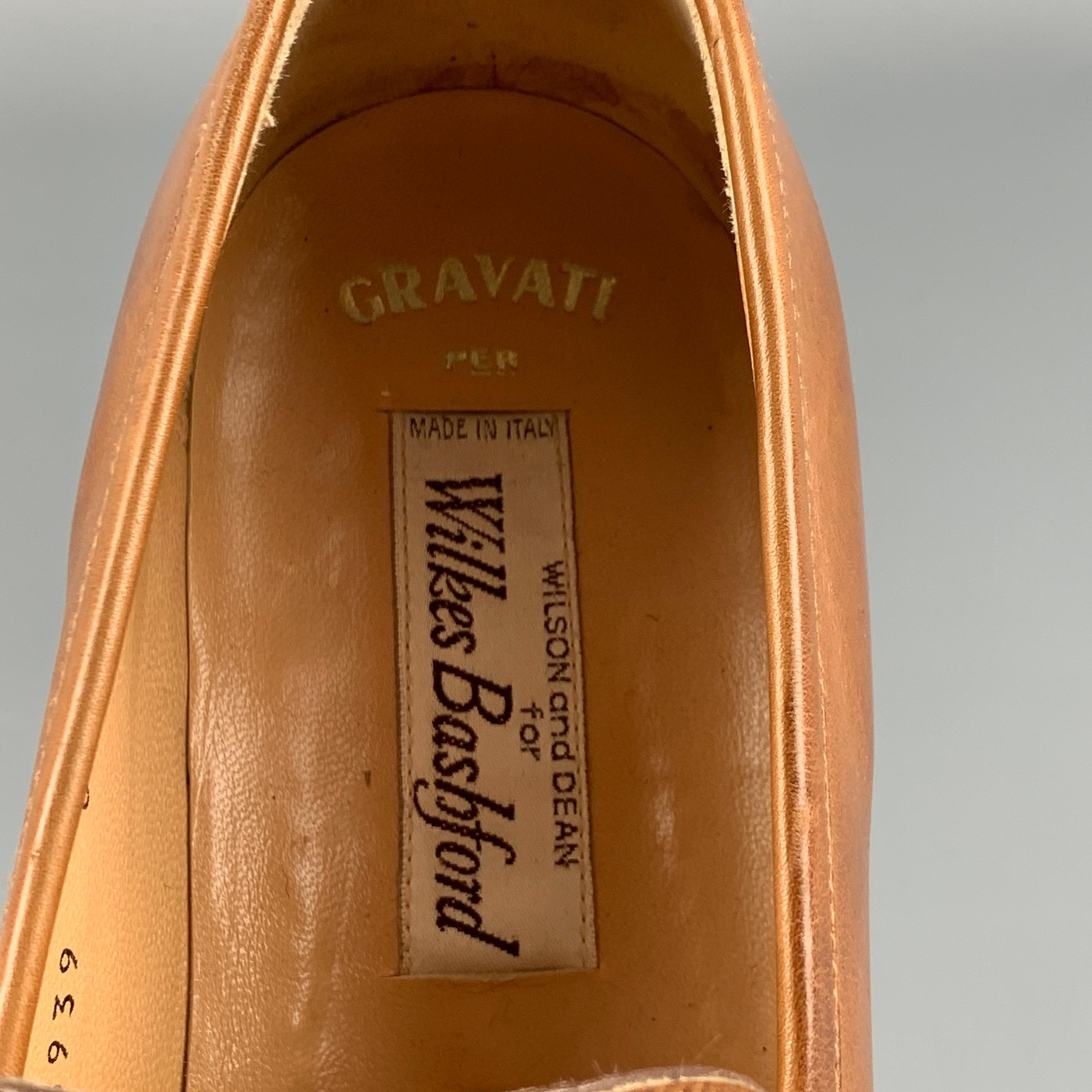 GRAVATI for WILKES BASHFORD Size 8 Tan Leather Slip On Loafers In Good Condition In San Francisco, CA