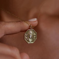 Gravitational Pull Charm in 14K Gold & Diamonds by Anastassia Sel Jewelry